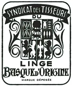 Syndicat Des Tisseurs Du Linge Basque D'origine est une marque déposée par SYNDICAT DES TISSEURS DU LINGE BASQUE D'ORIGINE