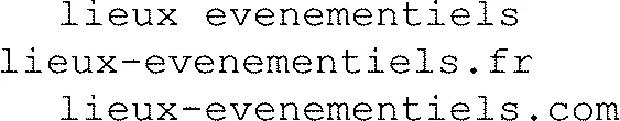 Lieux Evenementiels Lieux-Evenementiels.fr Lieux-Evenementiels.com est une marque déposée par SLT