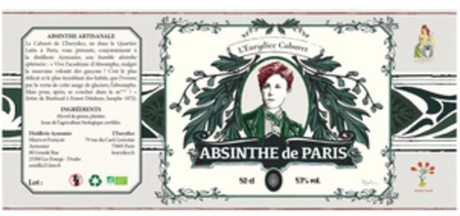 Absinthe De Paris est une marque déposée par SAS L'EURYDICE