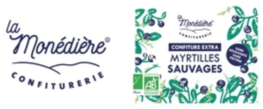 La Monédière Confiturerie Myrtilles Sauvages est une marque déposée par SAS LA MONEDIERE