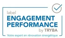 Label Engagement Performance By Tryba Votre Expert En Rénovation Énergétique est une marque déposée par ISOLATION BY TRYBA