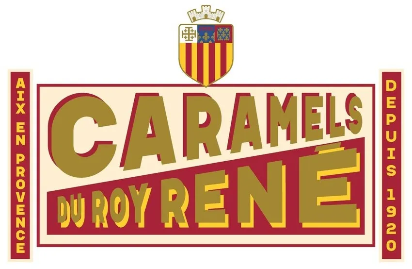Caramels Du Roy Rene Aix En Provence Depuis 1920 est une marque déposée par CONFISERIE DU ROY RENE (CALISSONS ROY RENE-CALISSONS REINE JEANN)