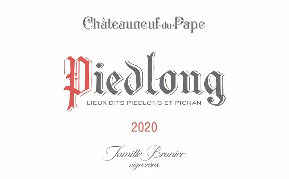 Piedlong Famille Brunier Vignerons est une marque déposée par VIGNOBLES BRUNIER