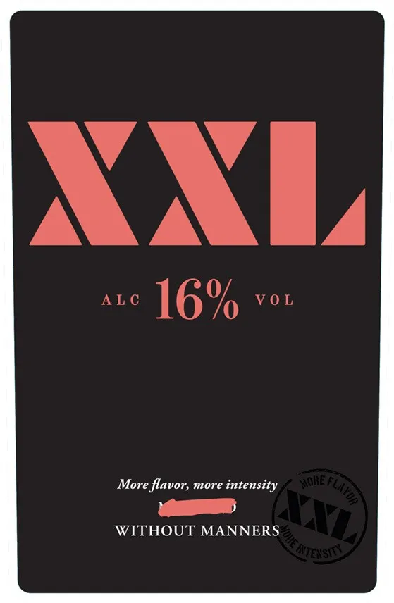 Xxl Alc 16% Vol More Flavor, More Intensity Without Manners est une marque déposée par WINEFORCES