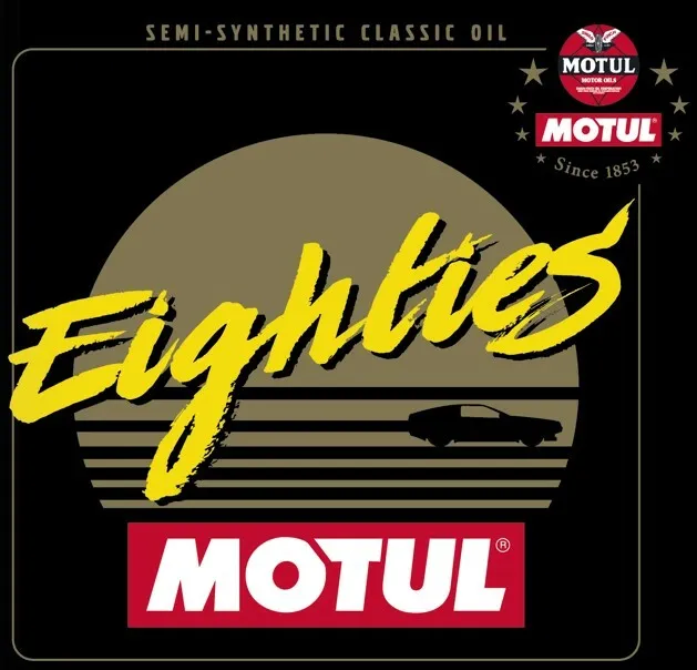 Eighties Motul Semi-Synthetic Classic Oil Since 1853 est une marque déposée par MOTUL