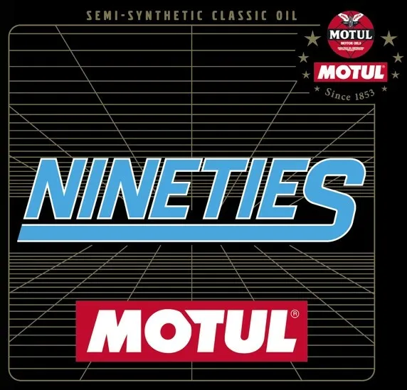 Nineties Motul Semi-Synthetic Classic Oil Since 1853 est une marque déposée par MOTUL