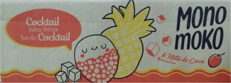 Mono Moki & Nata De Coco Cocktail Juice Drink Jus De Cocktail est une marque déposée par P.C .K IMPORT EXPORT