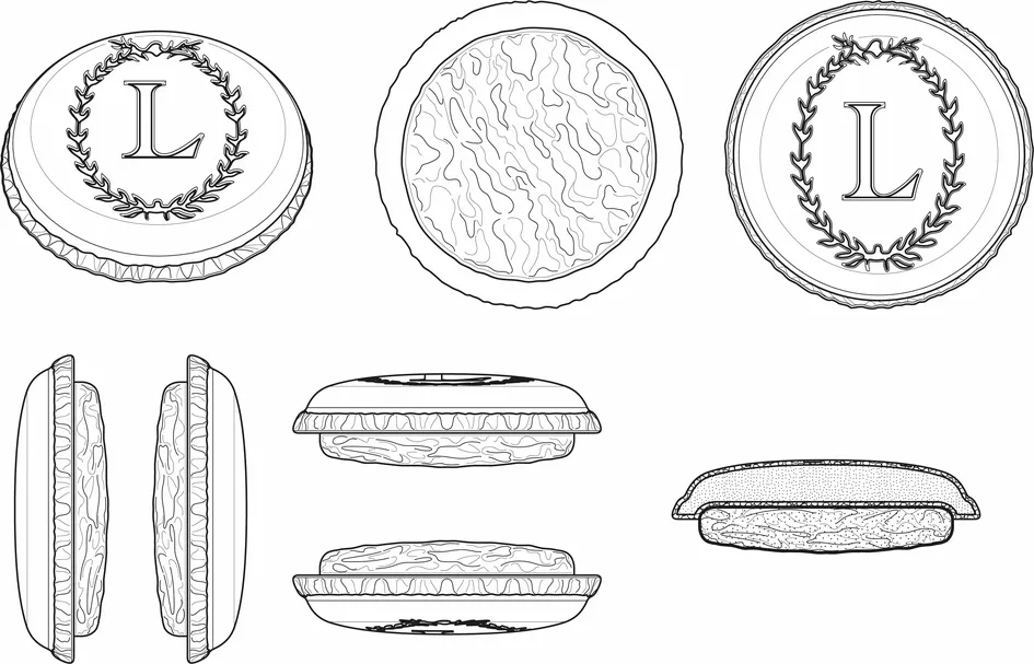 L est une marque déposée par PATISSERIE E.LADUREE
