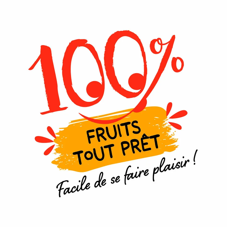 100% Fruits Tout Prêt Facile De Se Faire Plaisir ! est une marque déposée par SARL FRAIS EMINCES
