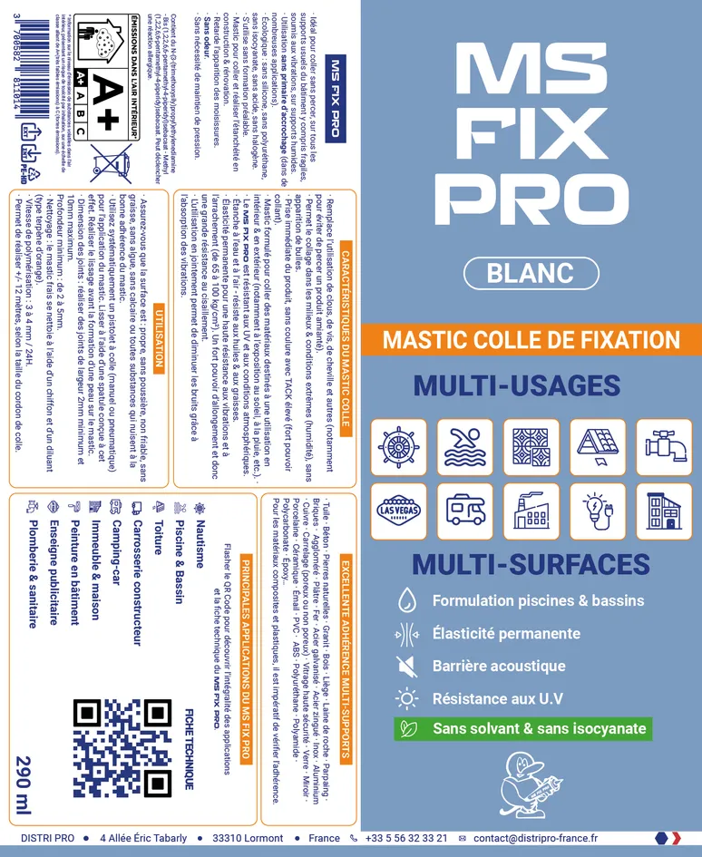 Ms Fix Pro  est une marque déposée par PASS PORT