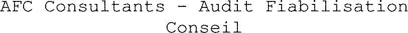 Afc Consultants - Audit Fiabilisation Conseil est une marque déposée par AFC CONSULTANTS (AFC CONSULTANTS)