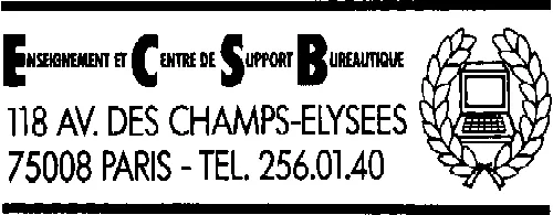 Ecsb Enseignement Et Centre De Support Bureautique est une marque déposée par CHEMETALL S.A.S