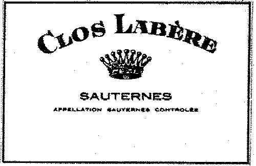 Clos Labere est une marque déposée par SOCIETE DU CHATEAU RIEUSSEC