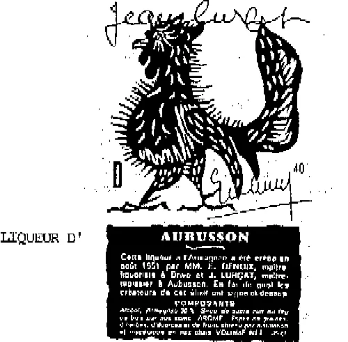 Liqueur D'aubusson Jean Lurcat est une marque déposée par SDV