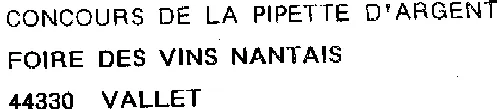 Concours De La Pipette D'argent Foire Des Vins Nantais est une marque déposée par EXPO VALL'