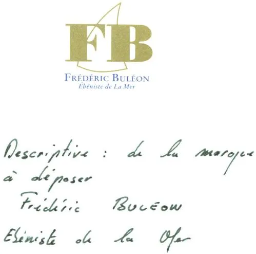 Fb Frédéric Buleon Ebéniste De La Mer est une marque déposée par BULEON FREDERIC