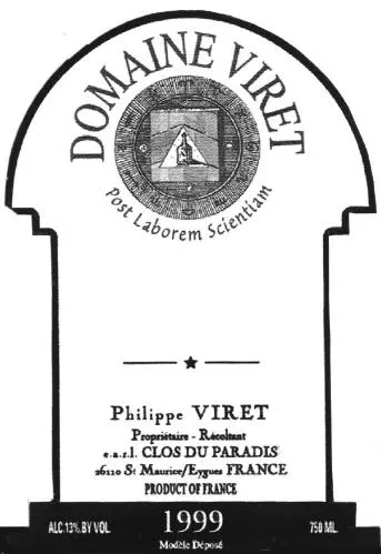 Domaine Viret Post Laborem Scientiam est une marque déposée par CLOS DU PARADIS