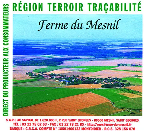 Ferme Du Mesnil Region Terroir Tracabilite Direct Du Production Aux Consommateurs est une marque déposée par SCEA DU MESNIL
