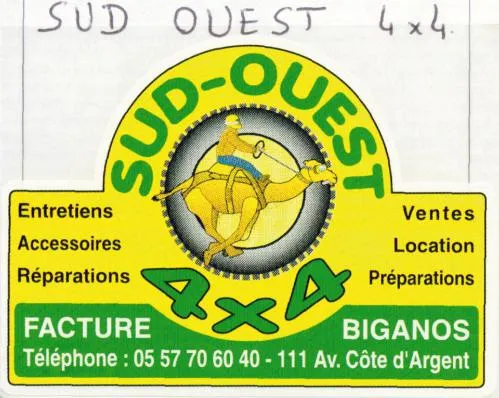 Sud Ouest 4 X 4 est une marque déposée par SUD-OUEST 4 X 4
