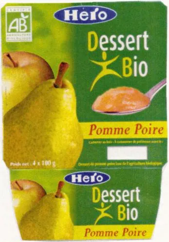 Ab Hero Dessert Bio Pomme Poire est une marque déposée par CHARLES & ALICE (CHARLES ET ALICE)