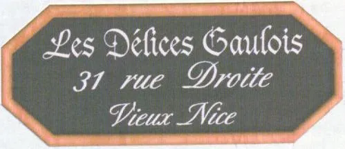 Les Délices Gaulois 31 Rue Droite Vieux Nice est une marque déposée par NICOLAS ISABELLE