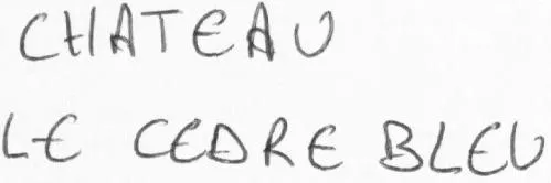 Chateau Le Cedre Bleu est une marque déposée par VIGNOBLES PT PALAIS-F.CLISSEY MP TALBOT