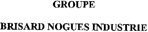 Groupe Brisard Nogues Industrie est une marque déposée par BRISARD DAMPIERRE