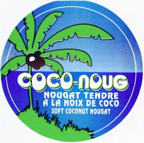Coco-Noug Nougat Tendre A La Noix De Coco Soft Coconut Nougat est une marque déposée par NOUGAT CHABERT ET GUILLOT (NOUGAT CHABERT & GUILLOT)