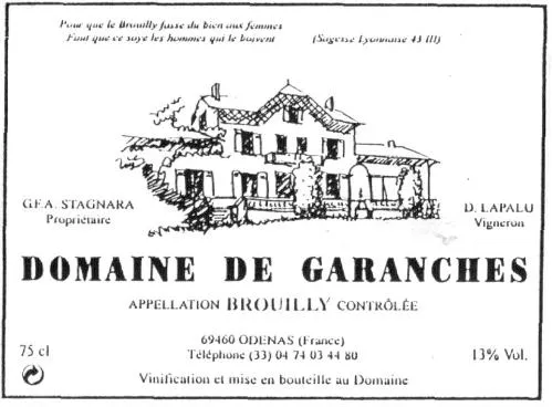 Domaine De Garanches est une marque déposée par GFA DOMAINE DE GARANCHES