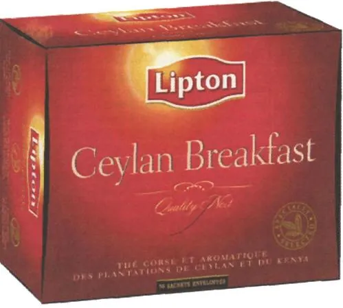 Lipton Ceylan Breakfast est une marque déposée par FRALIB SOURCING UNIT