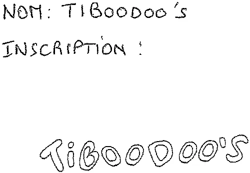 Nom : Tiboodoo's Inscription : Tiboodoo's est une marque déposée par PIERRE DE LOYE (ANNY BLATT-BOUTON D'OR-KIMAILLE)