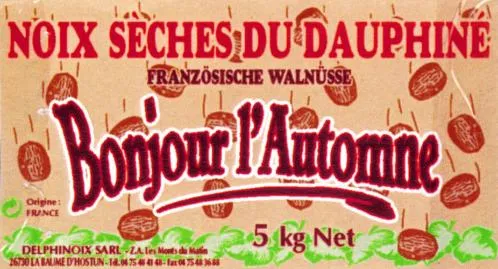 Noix Seches Du Dauphine Bonjour L'automne est une marque déposée par DELPHINOIX