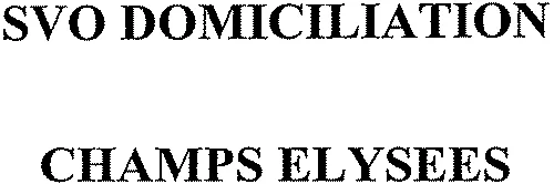 Svo Domicialiation Champs Elysees est une marque déposée par SV INTERACTIVE (SVI)