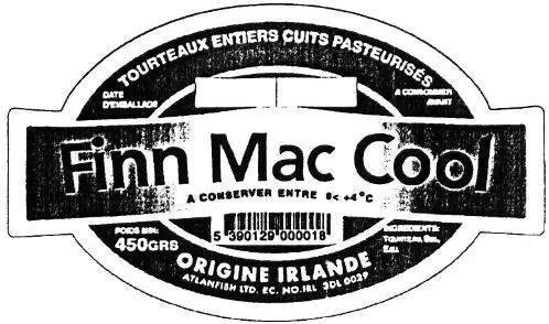 Finn Mac Cool Tourteaux Entiers Cuits Pasteurises Origine Irlande est une marque déposée par SAS FRIAL