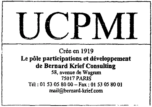 Ucpmi est une marque déposée par UCPMI