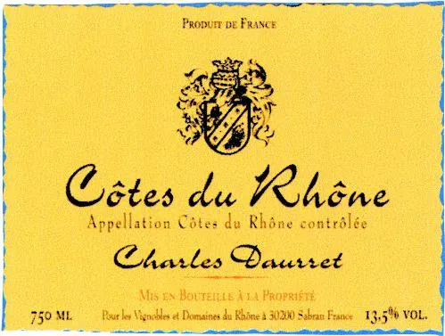 Charles Daurret est une marque déposée par VIGNOBLES ET DOMAINES DU RHONE