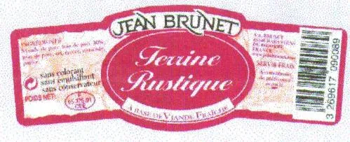 Jean Brunet Terrine Rustique est une marque déposée par CONSERVERIE DU SUD