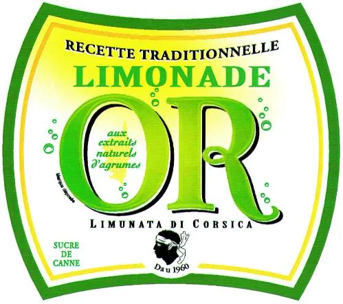Recette Traditionnelle Limonade Or Aux Extraits Naturels D'agrumes Limunata Di Corsica Sucre De Canne est une marque déposée par GROUPE BOISSONS DE CORSE