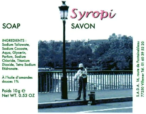 Syropi Savon est une marque déposée par SOC APPROVISION DOCUMENT AGRIC (SADA)