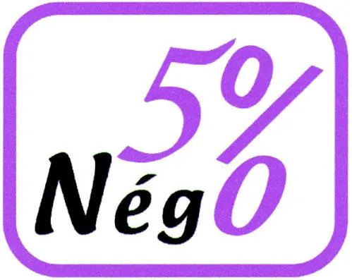 5% Nego est une marque déposée par EURL C.P.C. NEGO (5   NEGO)