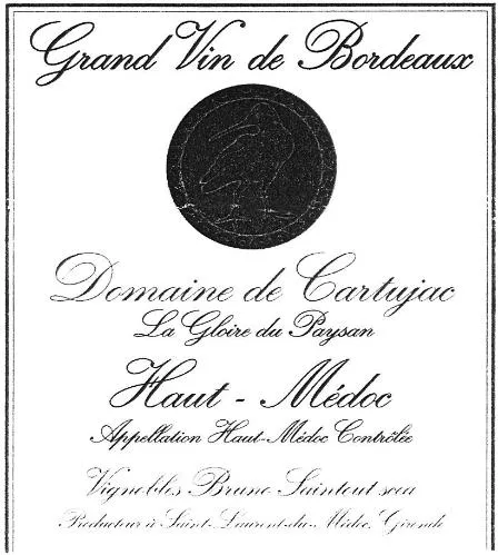 Domaine De Cartujac La Gloire Du Paysan est une marque déposée par VIGNOBLES BRUNO SAINTOUT
