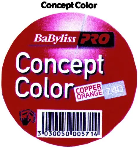 Babyliss Pro Concept Color Copper Orange 7.40 est une marque déposée par BABYLISS SARL