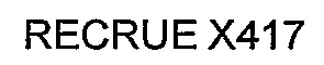 Recrue X417 est une marque déposée par J. WALTER THOMPSON SAS