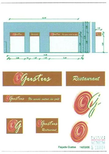 G Gutus Restaurant Gutus Un Monde Autour Du Goût est une marque déposée par OLIVIER JULIEN ARCHITECTURE