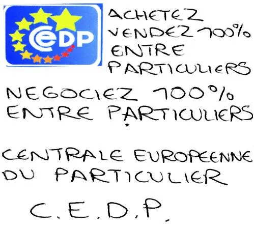 Achetez Vendez 100% Entre Particuliers Negociez 100% Entre Particuliers Centrale Europeenne Du Particulier C.e.d.p est une marque déposée par GROUPE ARCHIVACTE (EUROFINANCE CONSEIL INTERNATIONAL ECI)