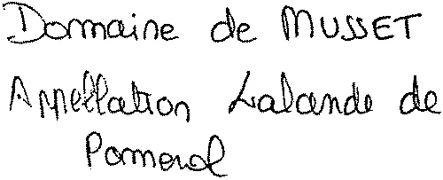 Domaine De Musset est une marque déposée par SCE VIGNOBLES AUBERT (VIGNOBLE AUBERT)