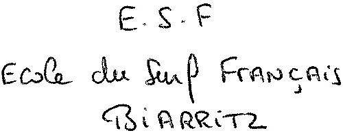 E.s.f Ecole Du Surf Français Biarritz est une marque déposée par GARRY ERIC (ECOLE DE SURF FRANCAIS)
