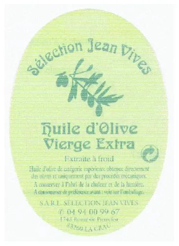 Sélection Jean Vives Huile D'olive Vierge Extra est une marque déposée par SELECTION JEAN VIVES