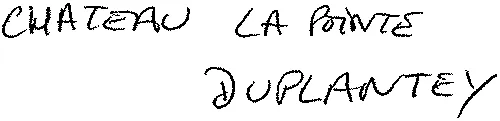 Chateau La Pointe Duplantey est une marque déposée par SCE CHATEAU LA POINTE