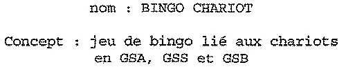 Bingo Chariot est une marque déposée par NAUTILUS CARAIBES (AD HOC CARAIBES)